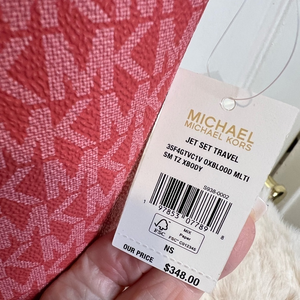 MICHAEL KORS JET SET TRAVEL TWO-TONE LOGO CROSSBODY BAG - Picture 5 of 10